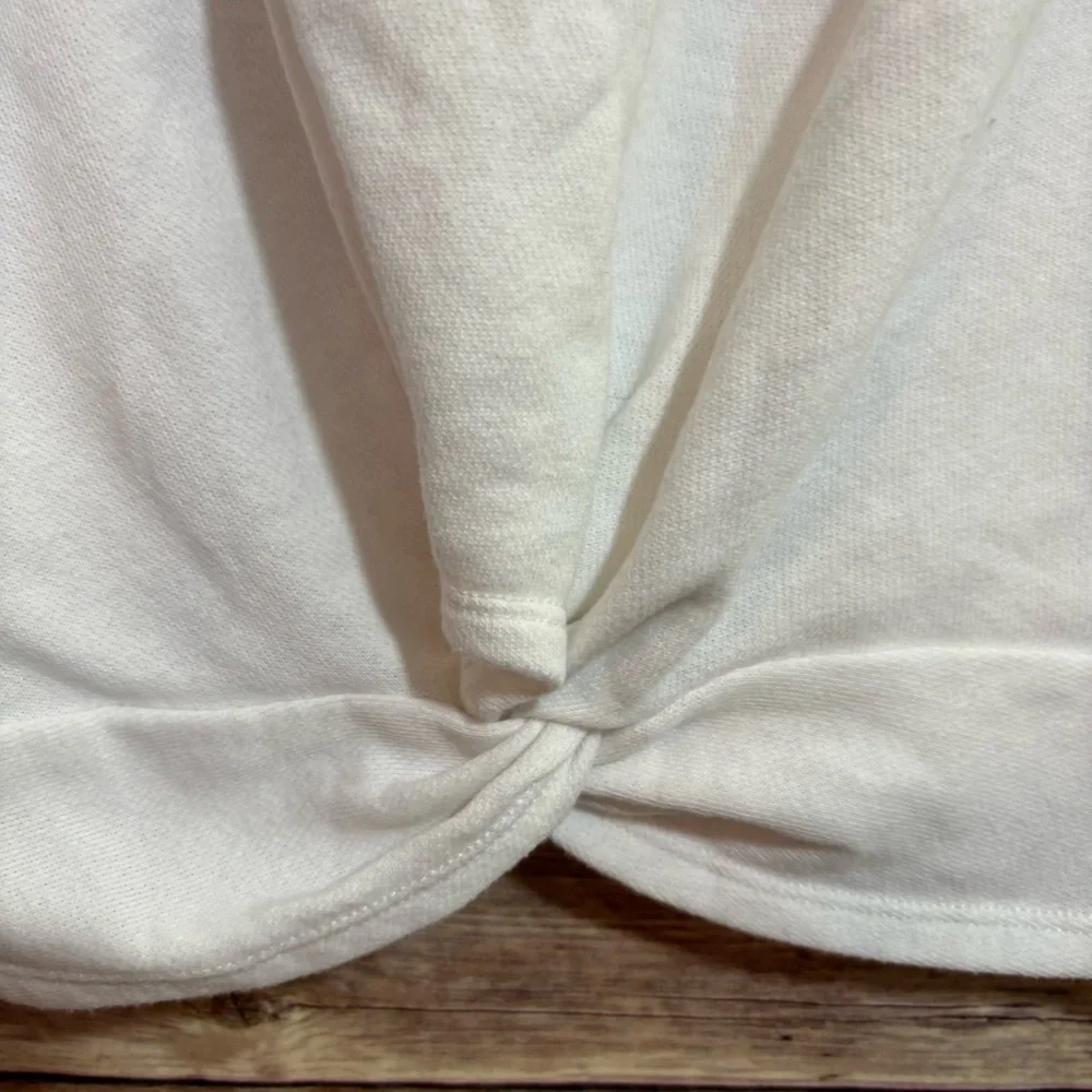 Aerie twist front Crop crewneck sweatshirt Size Latge  I3